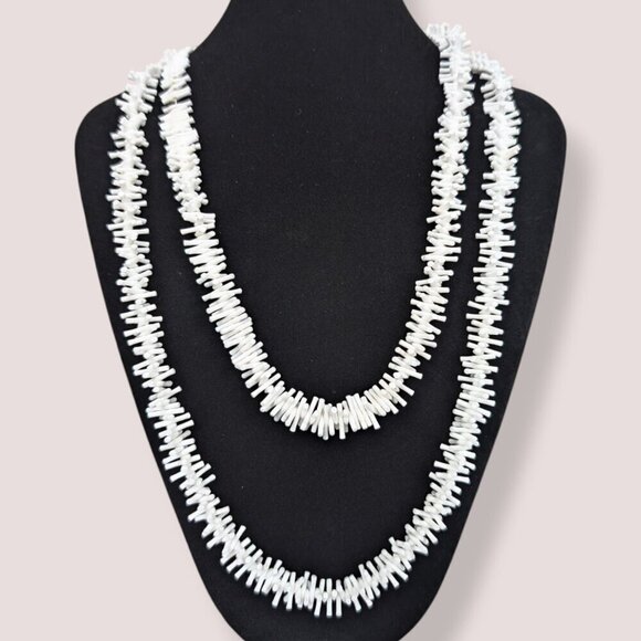 V. Long Stick Coral Necklace - Picture 2 of 5